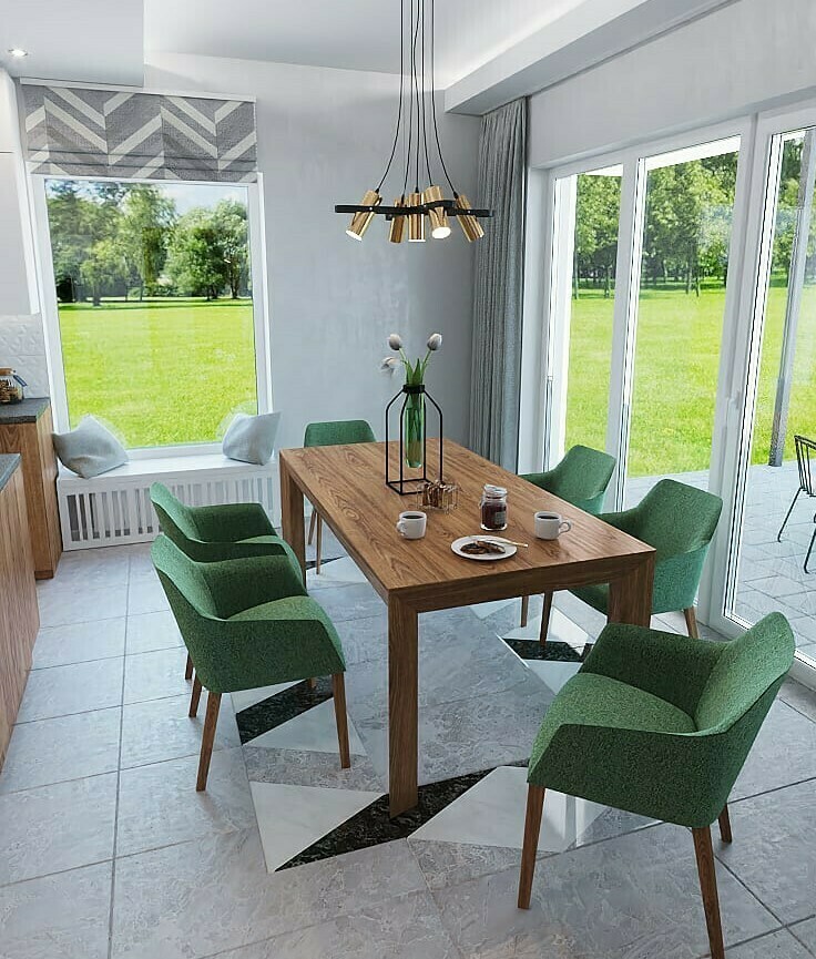 дизайн дома в современном стиле столовая в доме