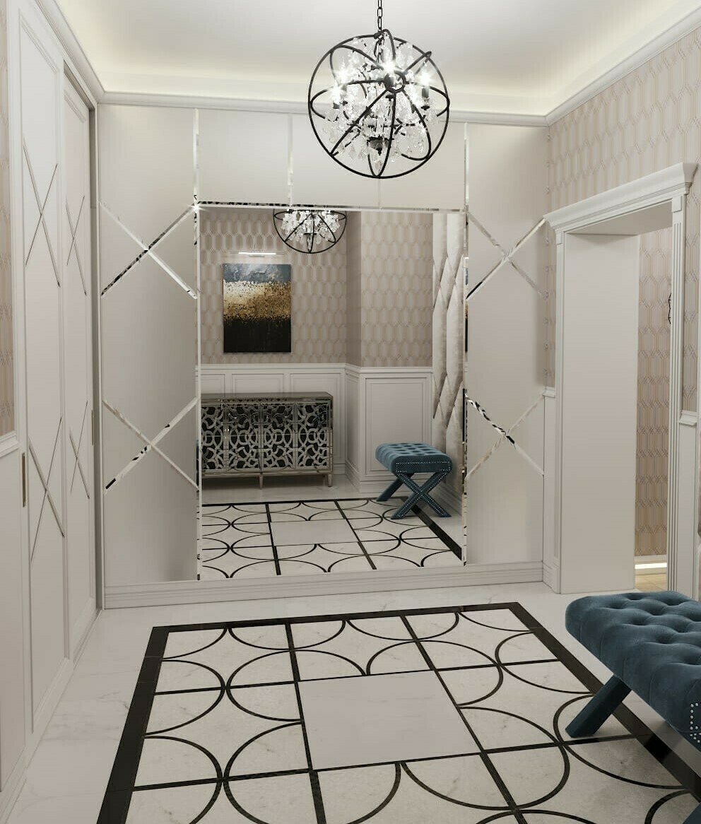 дизайн квартиры неоклассика прихожая квартиры неоклассика